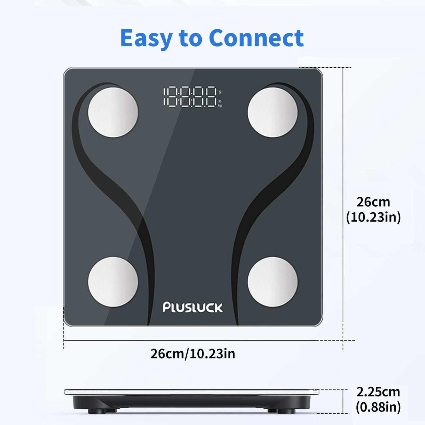 Bluetooth Body Composition & Weight Tracker Smart Fitness Gear