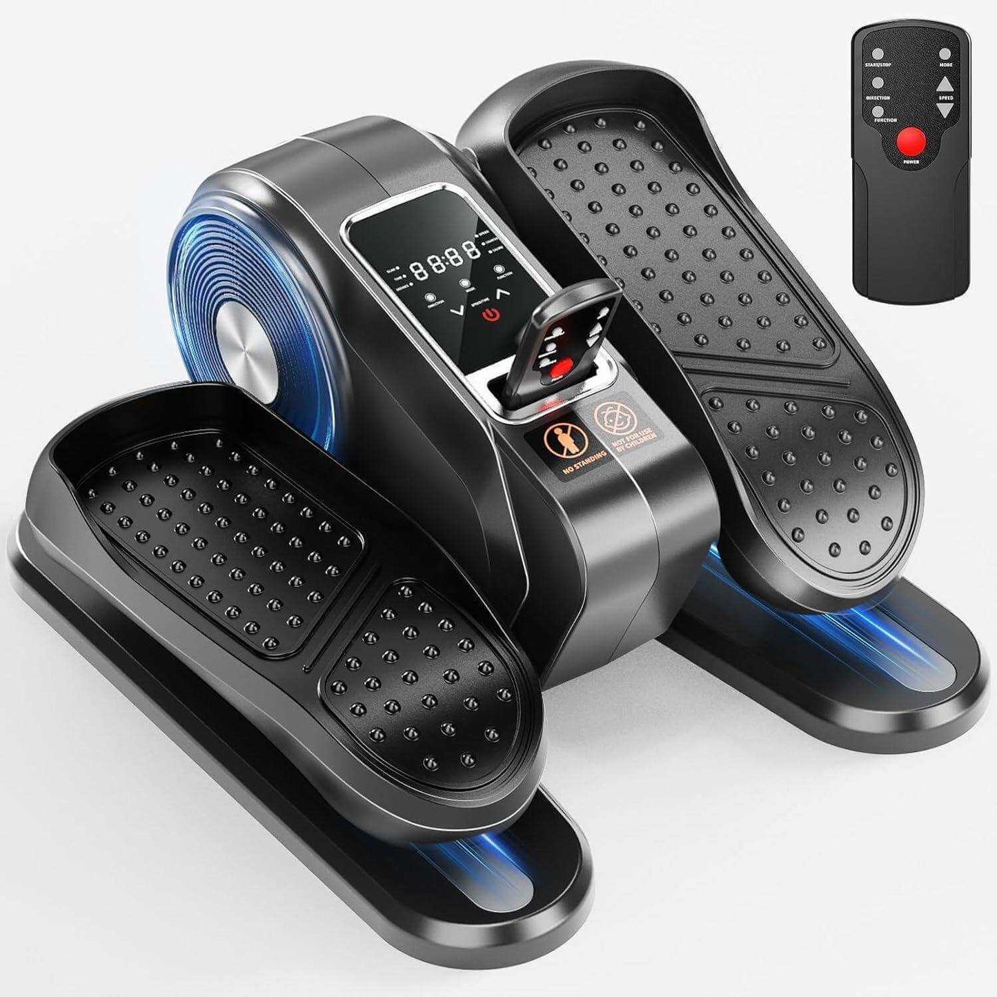 Compact Elliptical Leg Exerciser Quiet Under Desk Mini Cardio Trainer