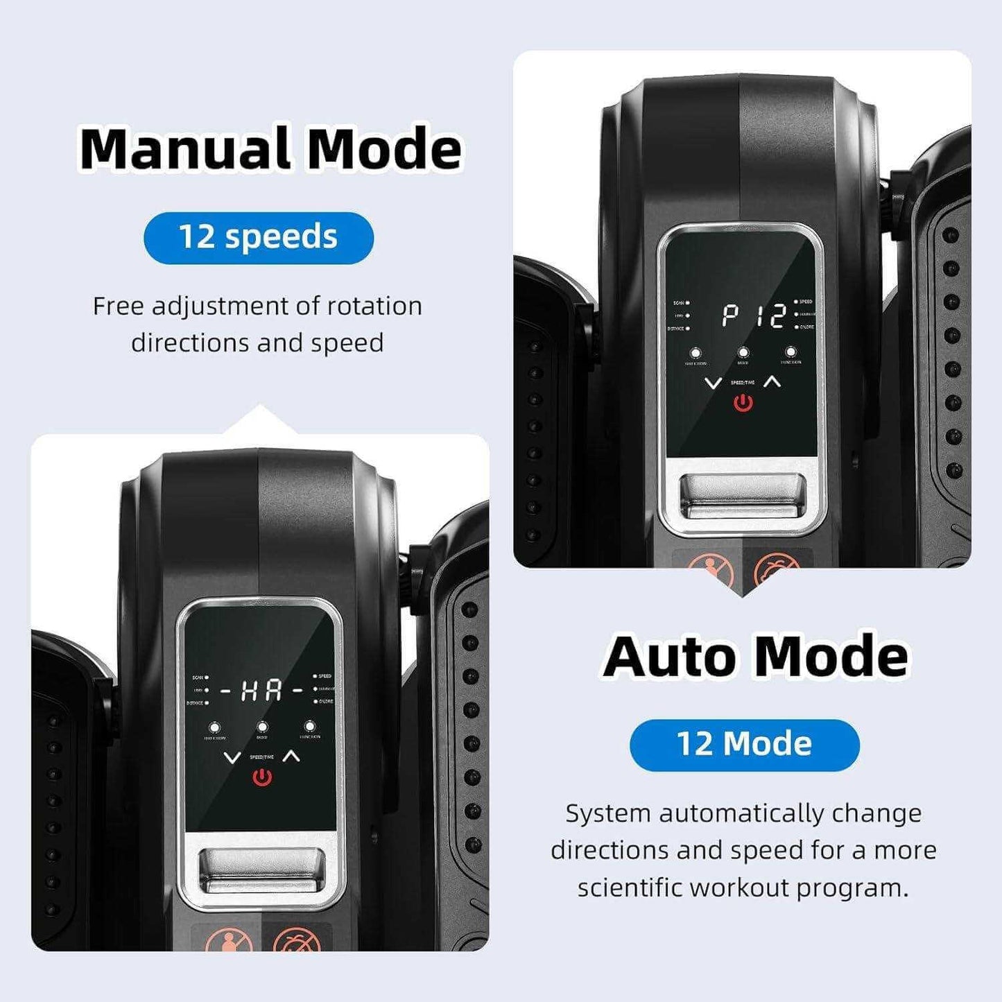 Compact Elliptical Leg Exerciser Quiet Under Desk Mini Cardio Trainer