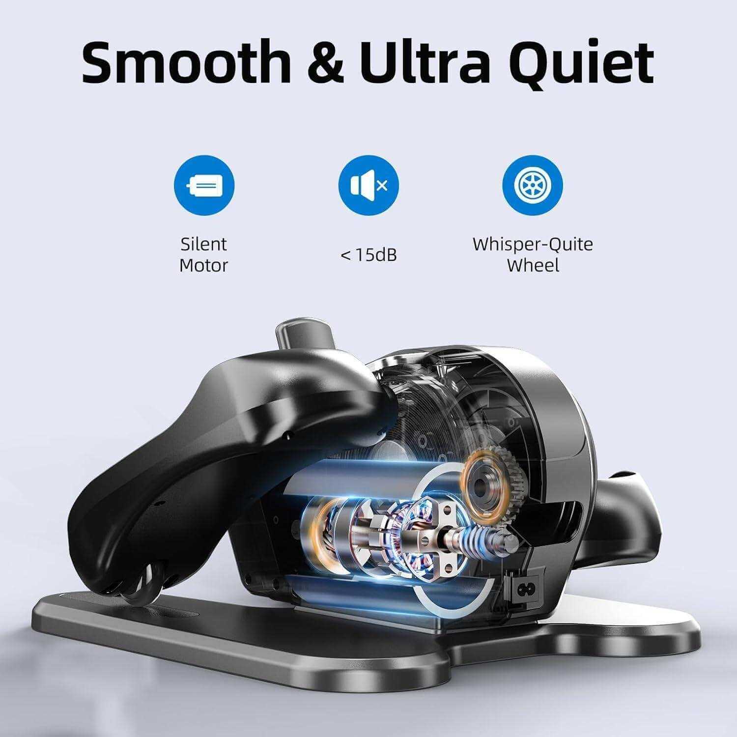 Compact Elliptical Leg Exerciser Quiet Under Desk Mini Cardio Trainer